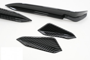 Ornamente bara fata flapsuri compatibil cu VW Golf 7.5 R Hatchback 2017-2020 Carbon Look - Img 3