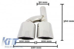 Ornamente compatibil cu sistemul de evacuare Mercedes Benz C-Class E-Class CLS SL SLK C63 E65 Design - Img 2