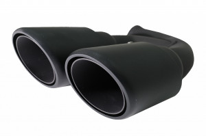 Ornamente Evacuare compatibil cu Porsche Cayenne 92A V8 2010-2014 GTS Design Negru Mat - Img 3