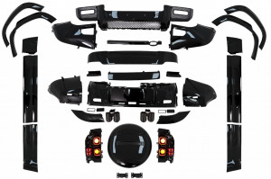 Pachet Exterior compatibil cu Land Rover Defender SUV L663 2019-> Negru Lucios