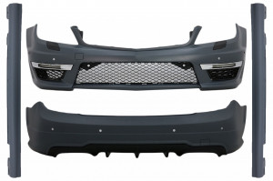Pachet Exterior compatibil cu Mercedes C-Class W204 2007-2015 Facelift C63 Design