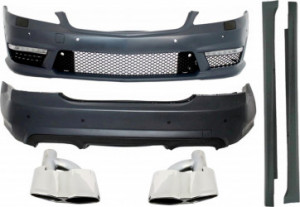 Pachet Exterior Complet LWB compatibil cu Mercedes S-Class W221 2005-2011 cu Ornamente Tobe Crom