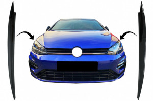 Pleoape Faruri compatibile cu VW Golf VII 7 2013-2017 Negru Lucios - Img 2