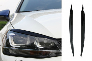 Pleoape Faruri compatibile cu VW Golf VII 7 2013-2017 Negru Lucios - Img 7