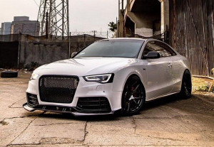 Prelungire Bara Fata compatibil cu AUDI A5 8T (2008-2016) RS5 Design Carbon - Img 8