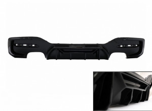 Prelungire Bara Fata compatibil cu BMW 1 Series F20 F21 LCI 2015-2019 cu Difuzor Bara Spate Evacuare Dubla si Extensii Praguri Laterale Hatchback M Sport Negru Lucios - Img 3