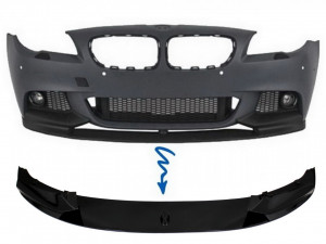 Prelungire Bara Fata compatibil cu BMW Seria 5 F10 F11 2011-2017 M-Performance Design Negru Lucios - Img 2