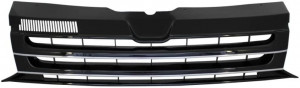 Prelungire Bara Fata cu Grila Centrala fara emblema compatibil cu VW Transporter Multivan Caravelle T5 T5.1 Facelift 2010-2015 Sportline - Img 2