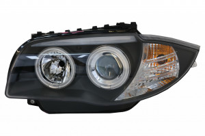 Set faruri CCFL Angel Eyes compatibil cu BMW 1 Series E87/E81/E82/E88 2004-2011 Negru - Img 2