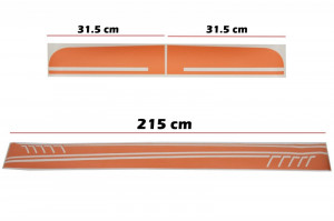 Stickere Laterale Portocaliu Mat compatibil cu MERCEDES Benz W211 2002-2009 - Img 4