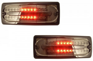 Stopuri Full LED compatibil cu Mercedes W463 G-Class 1989-2015 Fumuriu - Img 3