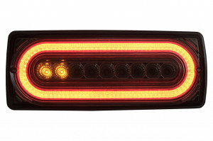 Stopuri Full LED compatibil cu Mercedes W463 G-Class 1989-2017 Semnal Secvential Dinamic Fumuriu - Img 3
