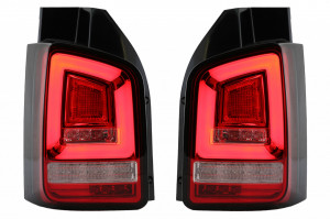 Stopuri Full LED Rosu Clar compatibile cu VW Transporter T5 2003-2009 Semnal Dinamic