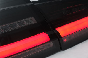 Stopuri LED BAR compatibil cu BMW Seria 3 F30 2011-2019 Negru Fumuriu LCI Design cu Semnal Dinamic Secvential - Img 3