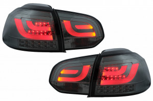 Stopuri LED compatibil cu VW Golf 6 VI 2008-2013 Tube Light Bar Gri Fumuriu