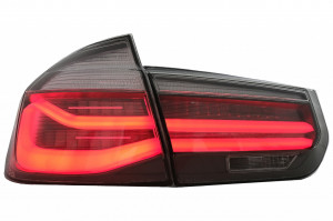 Stopuri LED M Look Black Line compatibil cu BMW Seria 3 F30 2011-2019 LCI Design cu Semnal Dinamic Secvential - Img 2