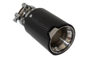 Toba Universala Ornament Sistem de evacuare Carbon Fiber Finisaj Glossy 6.3cm/2.48inch