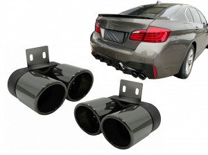 Tobe Ornament compatibil cu BMW 5 Series F10 F11 2011-2017 M5 LCI Design Negru - Img 2