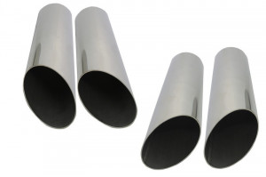 Tobe Ornamente pentru sistemul de evacuare Chrome Lucios compatibil cu Mercedes G-Class W463 G500 G55 G63 G65 1998->