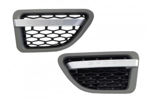 Ansamblu Grila Centrala si Grile Laterale compatibil cu Land Range Rover Sport L320 2005-2008 Autobiography Look Negru Platinat Edition - Img 8