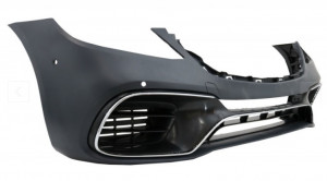 Bara Fata cu Grila Cemtrala Crom compatibil cu MERCEDES S-Class W222 Facelift 2014-2017 S63 Design - Img 3