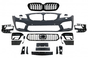 Bara Fata cu Grila Centrala compatibil cu BMW Seria 5 F10 F11 (2011-2017) M5 G30 2020 Design - Img 7