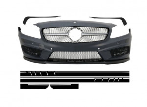 Bara Fata cu Stickere Laterale Negru Mat compatibil cu Mercedes A-Class W176 2012-2018 A45 Design