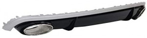 Bara Fata & Difuzor Bara Spate cu Ornamente Evacuare si Stopuri LED compatibil cu AUDI A7 4G (2010-2014) RS7 Design - Img 5