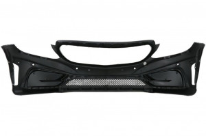Bara Fata si Prelungire Lip Carbon Real compatibil cu Mercedes C-Class W205 2014-2019 Fara Grila Centrala - Img 3