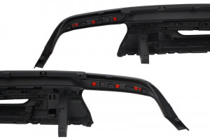 Difuzor Bara Spate compatibil cu Mercedes Clasa S W222 Sport Line 2013-2017 cu Ornamente Sistem Evacuare Tobe Negre - Img 5
