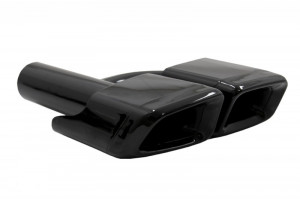Difuzor Bara Spate compatibil cu Mercedes S-Class W221 2005-2013 Facelift S63 S65 Design cu Ornament Tobe negre - Img 5