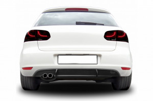 Difuzor Bara Spate compatibil cu VW Golf 6 VI Hatchback 2008-2012 Negru - Img 4
