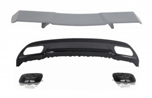 Difuzor Bara Spate cu Eleron Portbagaj compatibil cu MERCEDES W176 A-Class 2012-> B-Design Black