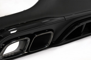 Difuzor Bara Spate cu Evacuari Negre compatibil cu Mercedes GLC Coupe Facelift C253 2020-> GLC3 Design Night Package - Img 4