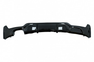 Difuzor Bara Spate Cu O Singura Evacuare compatibil cu BMW F32 4 Series M Performance Design 2013-> Negru Lucios