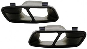 Difuzor Bara Spate cu Oranamente Evacuare compatibil cu Mercedes CLA X117 W117 2013-2018 Facelift CLA45 Look Negru - Img 5