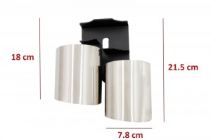 Difuzor Bara Spate cu Ornamente Evacuare compatibil cu Audi A4 B8 Pre Facelift 2008-2011 Sedan sau Avant S4 Design - Img 2