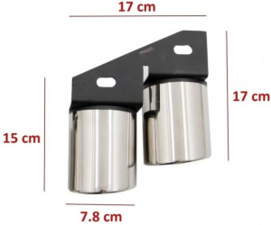 Difuzor Bara Spate cu Ornamente Evacuare compatibil cu AUDI A4 B8 Facelift 2012-2015 Sedan Avant S4 Design - Img 5