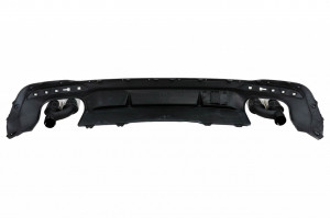 Difuzor Bara Spate cu Ornamente Evacuare compatibil cu Audi A4 B9 8W Facelift 2020-> doar S-line Negru - Img 4