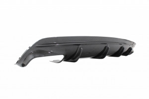 Difuzor Bara Spate cu Ornamente Negru pentru sistemul de evacuare Negre compatibil cu Mercedes W117 CLA 2013-2018 Facelift CLA45 Carbon Look - Img 5