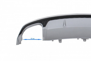 Difuzor Bara Spate cu Ornamente toba compatibil cu Audi A7 4G Facelift 2015-2018 S7 Design - Img 3