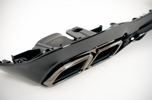 Difuzor Bara Spate cu Ornamente Toba Negre compatibil cu Mercedes E-Class W213 Sport Line 2016-2019 E63 Design - Img 4