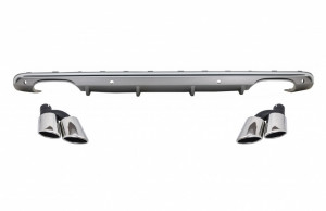Difuzor Bara Spate cu Ornamente Tobe compatibil cu Audi Q5 8R 2009-2016 Bara S Line