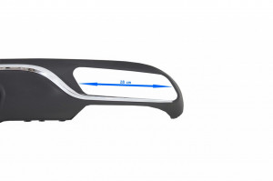Difuzor Bara Spate cu Ornamente Tobe compatibil cu Mercedes E-Class W213 S213 Standard 2016-2019 E63 Design Crom - Img 7