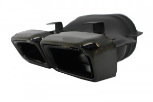 Difuzor Bara Spate Cu Ornamente Tobe Negre compatibil cu Mercedes W212 E-Class Facelift 2013-2016 pentru Bara Spate Standard - Img 3