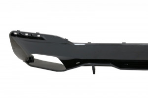 Difuzor Bara Spate cu Tobe Ornamente compatibil cu BMW Seria 5 G30 G31 2017-> M Performance Design Negru - Img 5