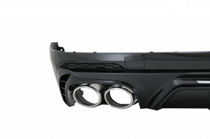 Difuzor Bara Spate Evacuare Dubla compatibil cu Audi Q5 SUV FY S-Line 2018-2020 Evacuari Crom - Img 3