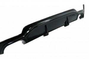 Difuzor Bara Spate Evacuare Dubla compatibil cu BMW F32 F33 F36 4 Series M Performance Design 2013-> Negru Lucios - Img 5