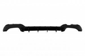 Difuzor Bara Spate Evacuare Dubla compatibil cu BMW Seria 3 G20 G28 Sedan G21 Touring 2019-> M340i Design Negru Lucios - Img 4