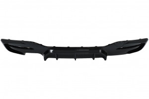 Difuzor Bara Spate Evacuare Dubla Stanga Negru Lucios compatibil cu BMW Seria 1 F20 F21 LCI 2015-2019 - Img 3